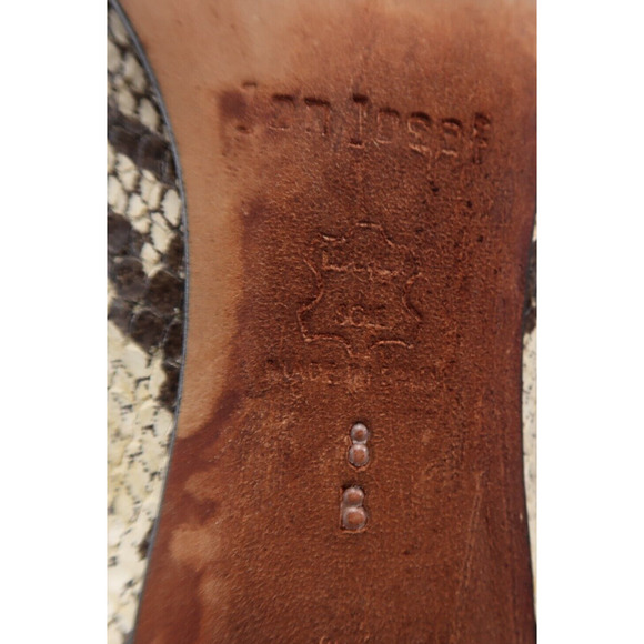 Jon Josef Shoes Womens 8.5 Pumps Fashion Leather Peep Toe Stiletto Snakeskin - Picture 16 of 16